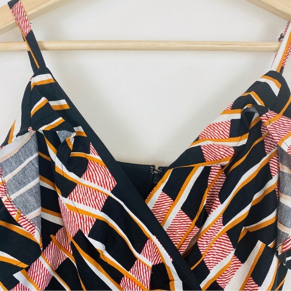 Ann Taylor Linen Patterned Wrap Dress Size 4P - Picture 8 of 13